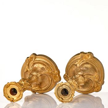 Ljusstakar, ett par, Frankrike 1700-tal, Louis XV.