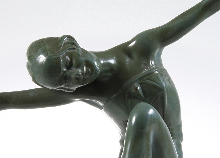 FIGURIN, zink, art deco, 1900-talets andra kvartal.