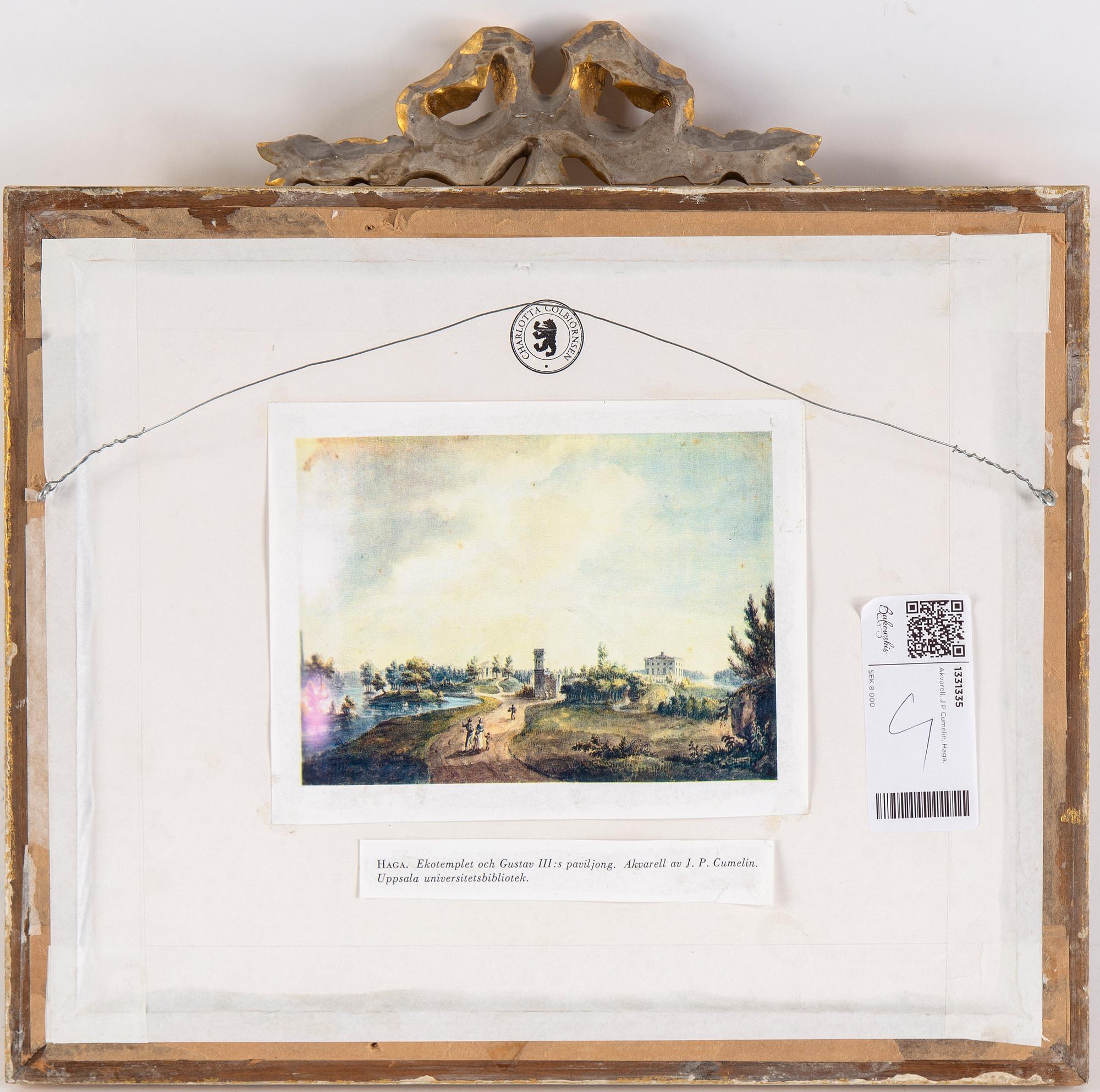 Johan Peter Cumelin, watercolour.