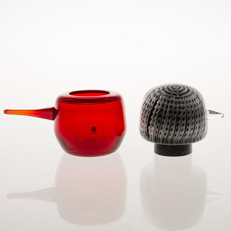 MATTI KLENELL, a 'Harakka Little Sister' glass bird signed M. Klenell Iittala.