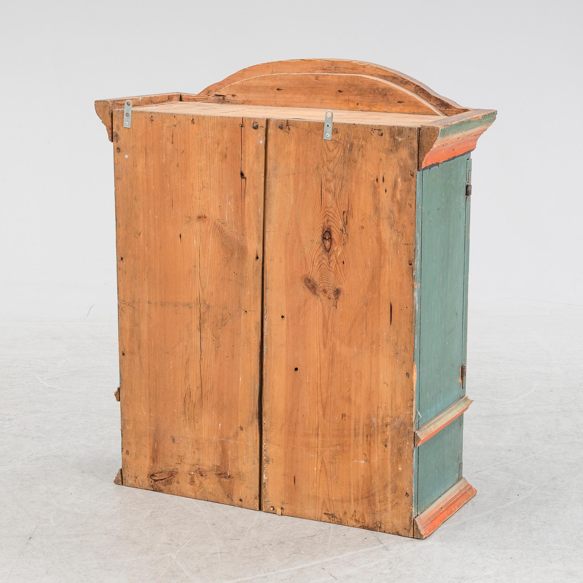 A painted wall cabinet 19th Century.