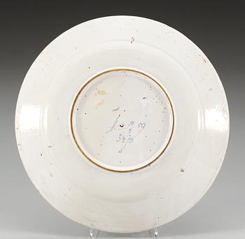 A Swedish faience dish, Rörstrand, dated 19/9 1759.