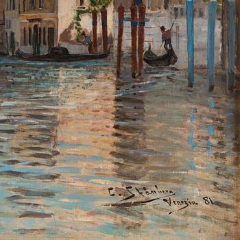 Carl Skånberg, Canal Grande med utsikt över Santa Maria della Salute.