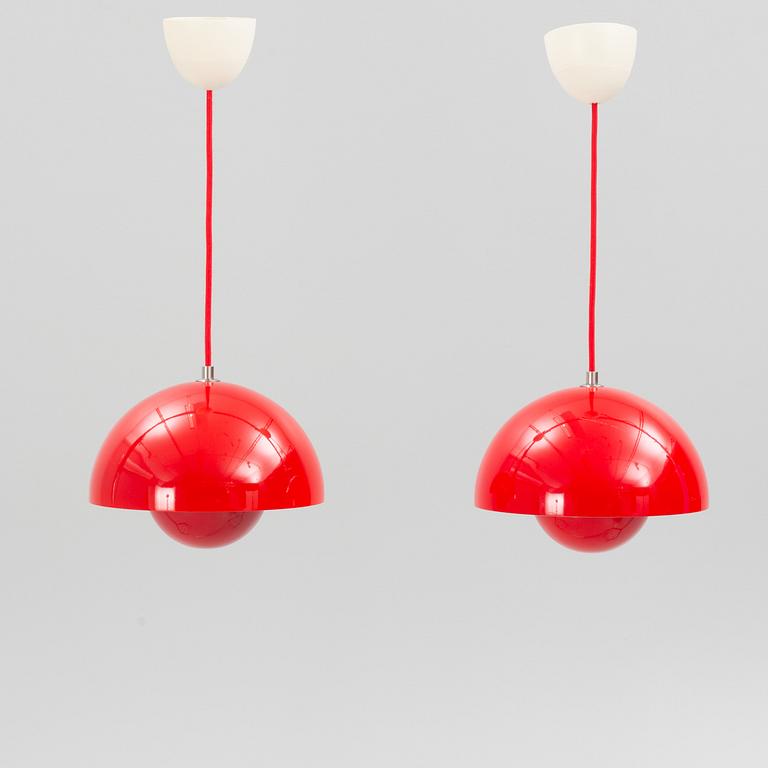 Verner Panton, a pair of 'Flowerpot' ceiling lamps, &Tradition.