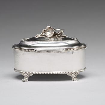 Petter Eneroth, sockerskrin, silver, Stockholm 1789. Gustavianskt.