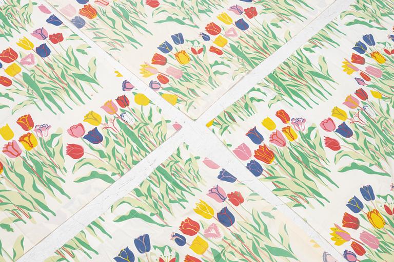Josef Frank, four curtains, 'Tulpan', Svenskt Tenn.