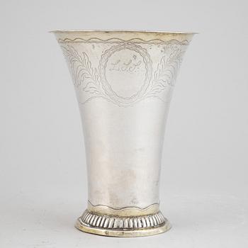 A silver beaker by Nils Tornberg, Linköping 1810.