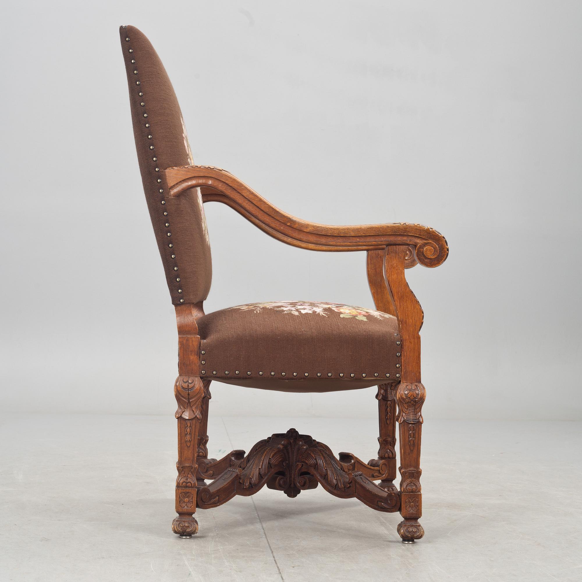 KARMSTOL, barockstil, 1900-tal.