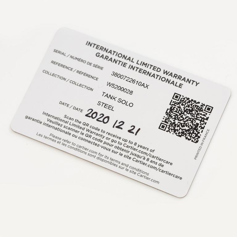 Cartier, Tank Solo, Extra-large, wristwatch, 31 mm.