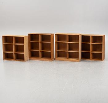 Mogens Koch, a set of four bookcases, Rud Rasmussen, Denmark, 1960's.