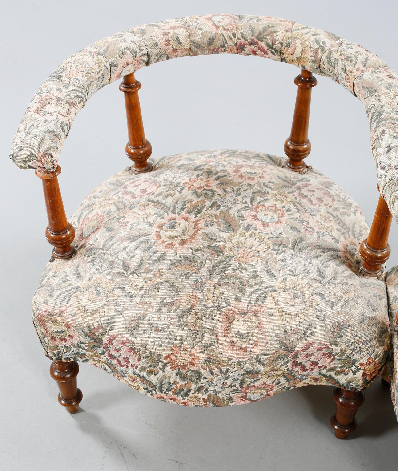 FÄSTMANSSOFFA, s k Causeuse, 1800-talets slut.