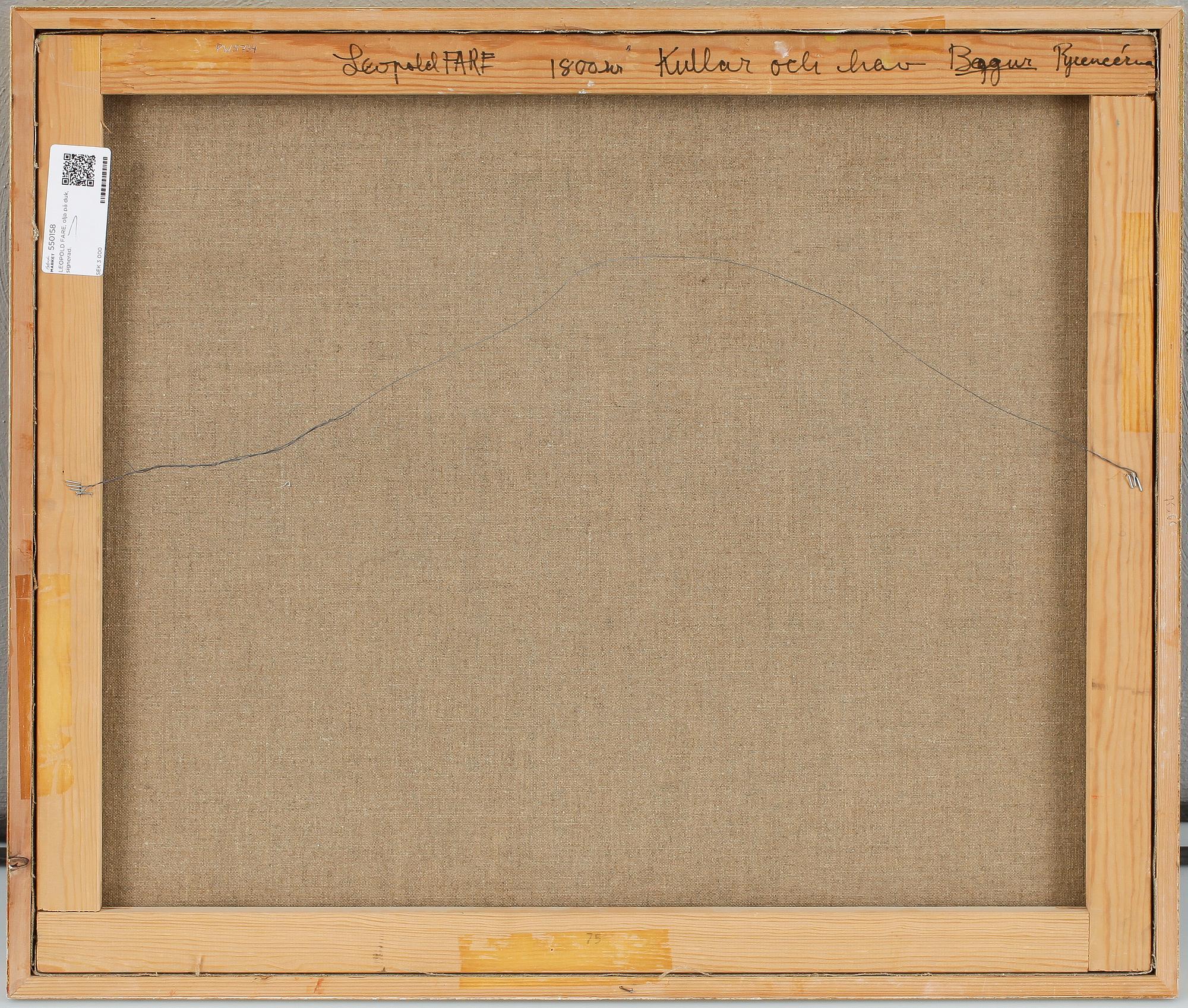 LEOPOLD FARE, olja på duk, signerad.