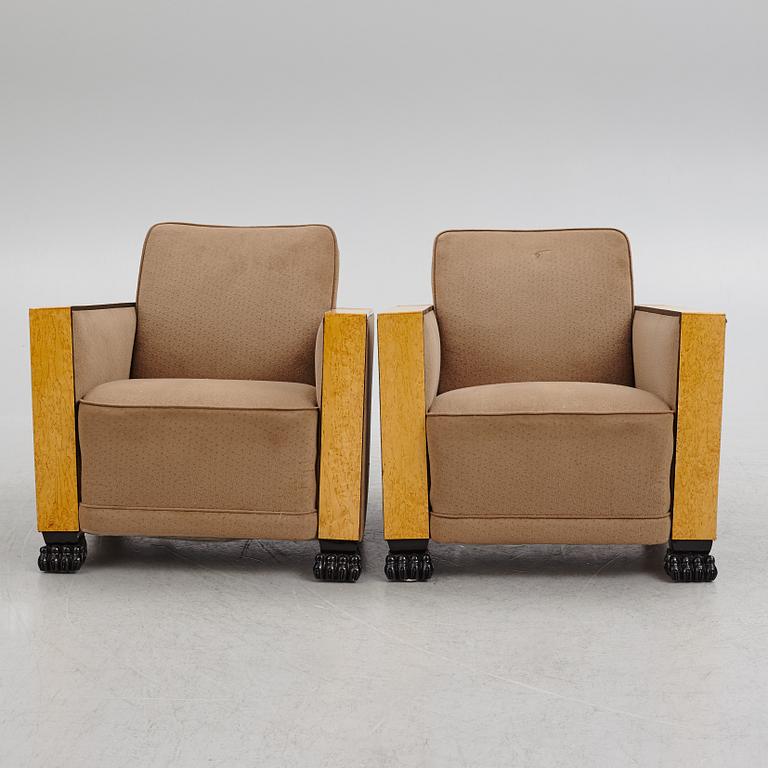 Fåtöljer, ett par, Art Déco, 1930-tal.