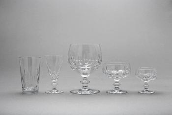 GLASSERVIS, 52 delar, "Mona", Kosta, 1950-60-tal.