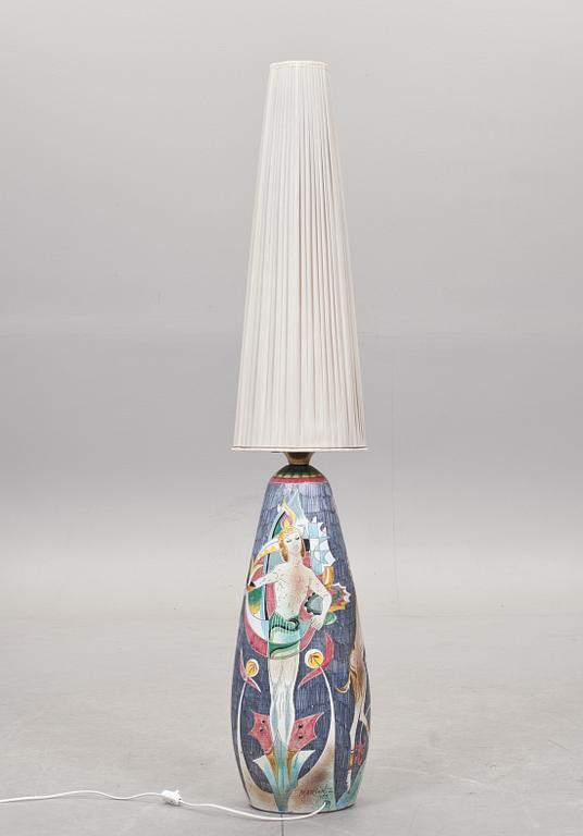 GOLVLAMPA, keramik, Marian Zawadzki, Tilgmans, 1963.