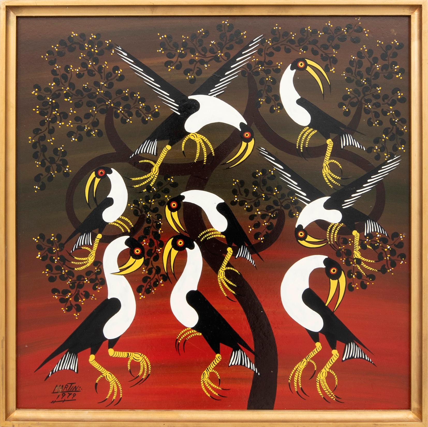 Martin sk Tingatinga-måleri Fåglar.