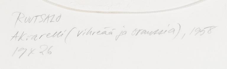 Eino Ruutsalo, "Vihreää ja oranssia" (Grönt och orange).