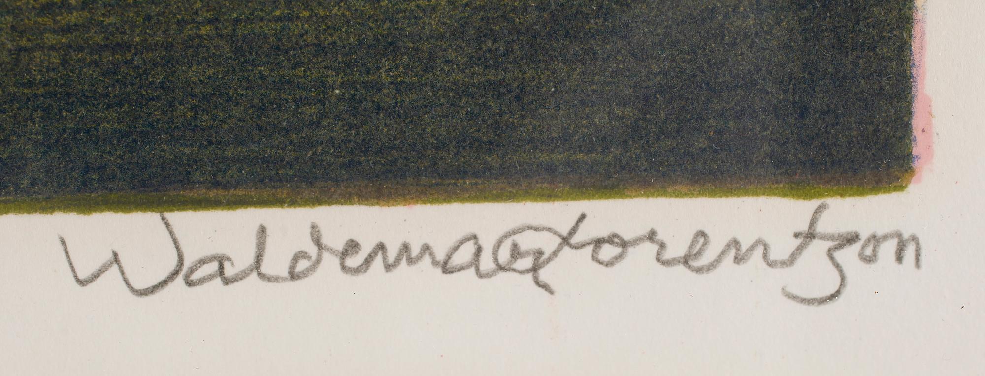 WALDEMAR LORENTZON, färglitografi, signerad, numrerad 8/360.