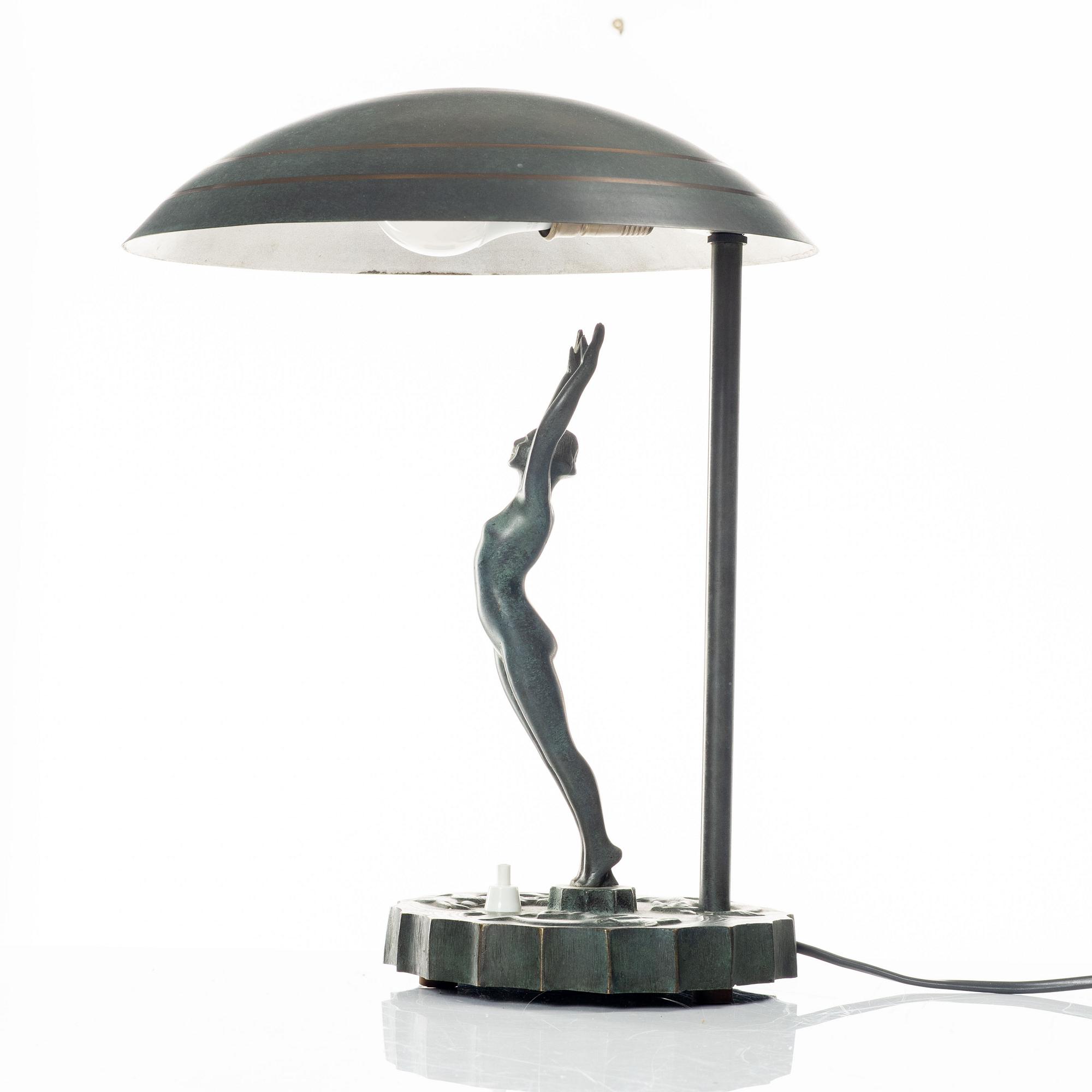 Bordslampa, art deco, 1920/30-tal.