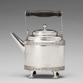 168. A Swedish Gustavian silver tea-pot, mark of Magnus Ljungqvist, Kristianstad 1796.