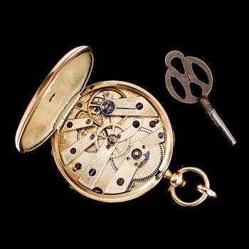 FICKUR, 18 k guld, sekelskiftet 1900.