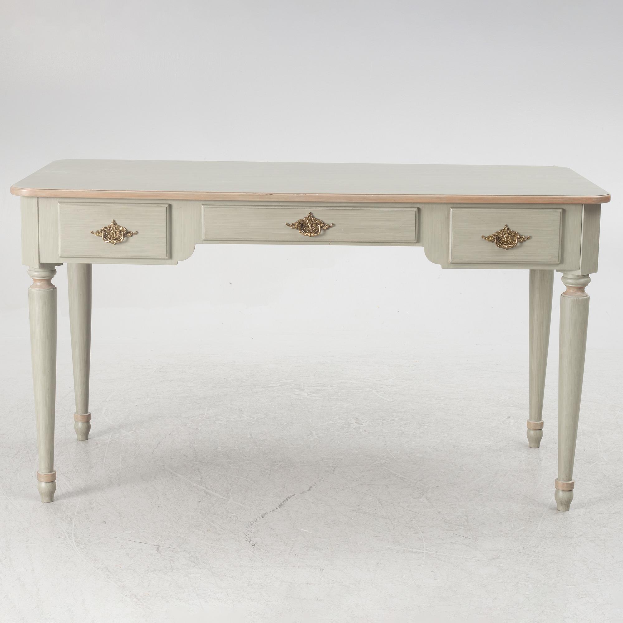 A Gustavian style desk with a chair, Åmells Möbler.