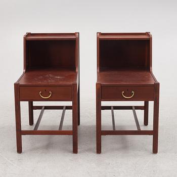 A pair of bedside tables, Nordiska Kompaniet, Sweden, 1950's.