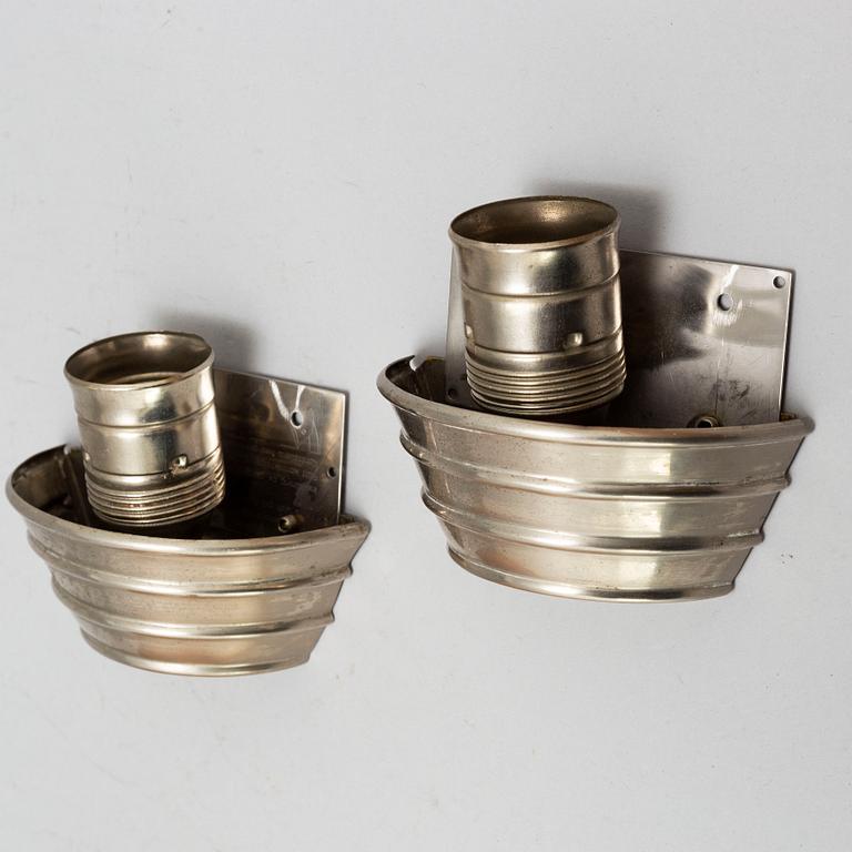 VÄGGLAMPOR, ett par, 1940-tal.