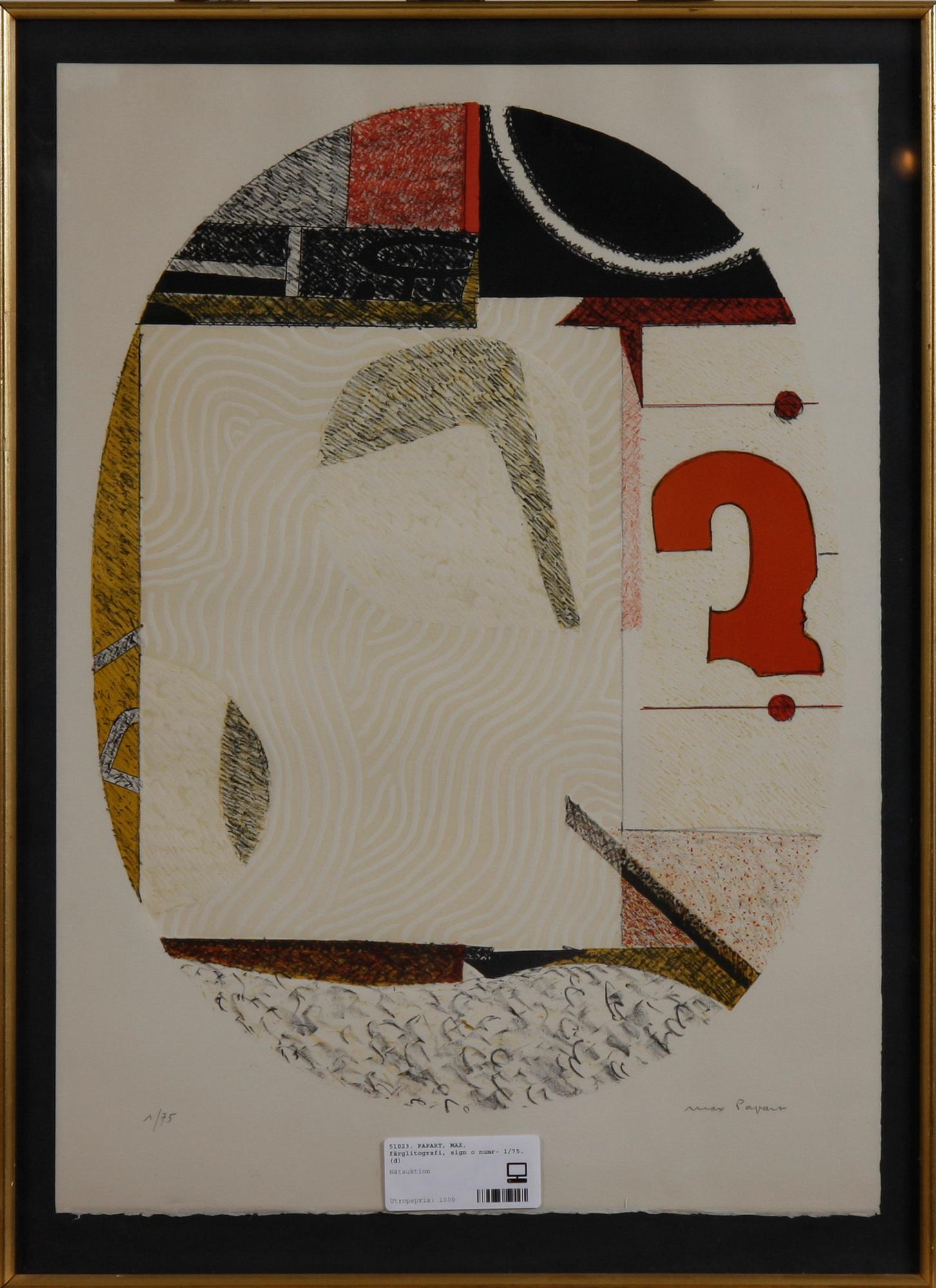 PAPART, MAX, färglitografi, sign o numr- 1/75.