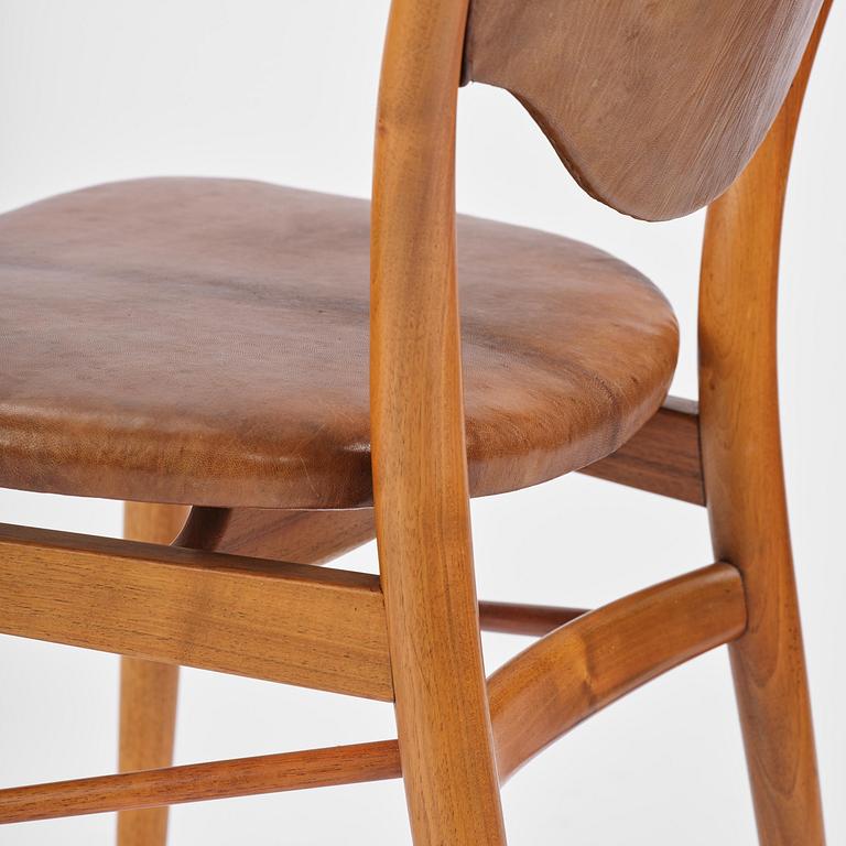 Finn Juhl, a set of four chairs and a pair of armchairs, model "Bo-63" and "Bo-72", Bovirke, Denmark, 1950s-60s.