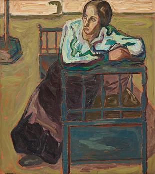 794. Evert Lundquist, Woman on a bench.