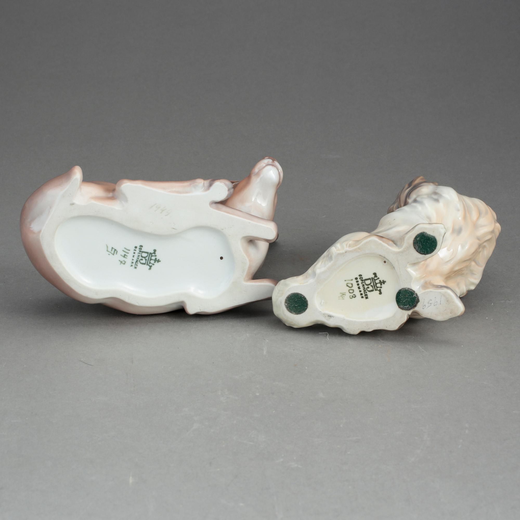 FIGURINER, 2 st, porslin, Dahl Jensen.