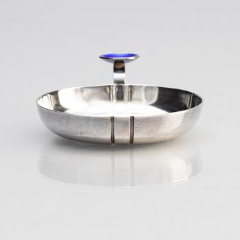 Tastevin in sterling silver and enamel, designed and executed by Sebastian Schildt for W.A. Bolin, Stockholm 1997. Prototype.