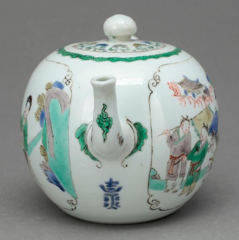 TEKANNA, porslin, Kina 1700-tal.