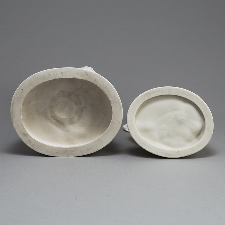 TWO PARIAN FIGURES, Gustafsberg 1889 and 1896.