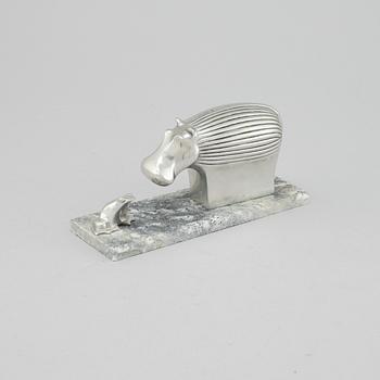 GUNNAR CYRÉN, metal, two sculptures, signed.