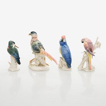 Figuriner, porslin, 4st, Karl Ens, Volksted Tyskland, 1900-tal.