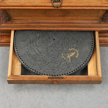 A German Symphonion music box, Jul. Heinr. Zimmermann, Leipzig, late 19th Century.