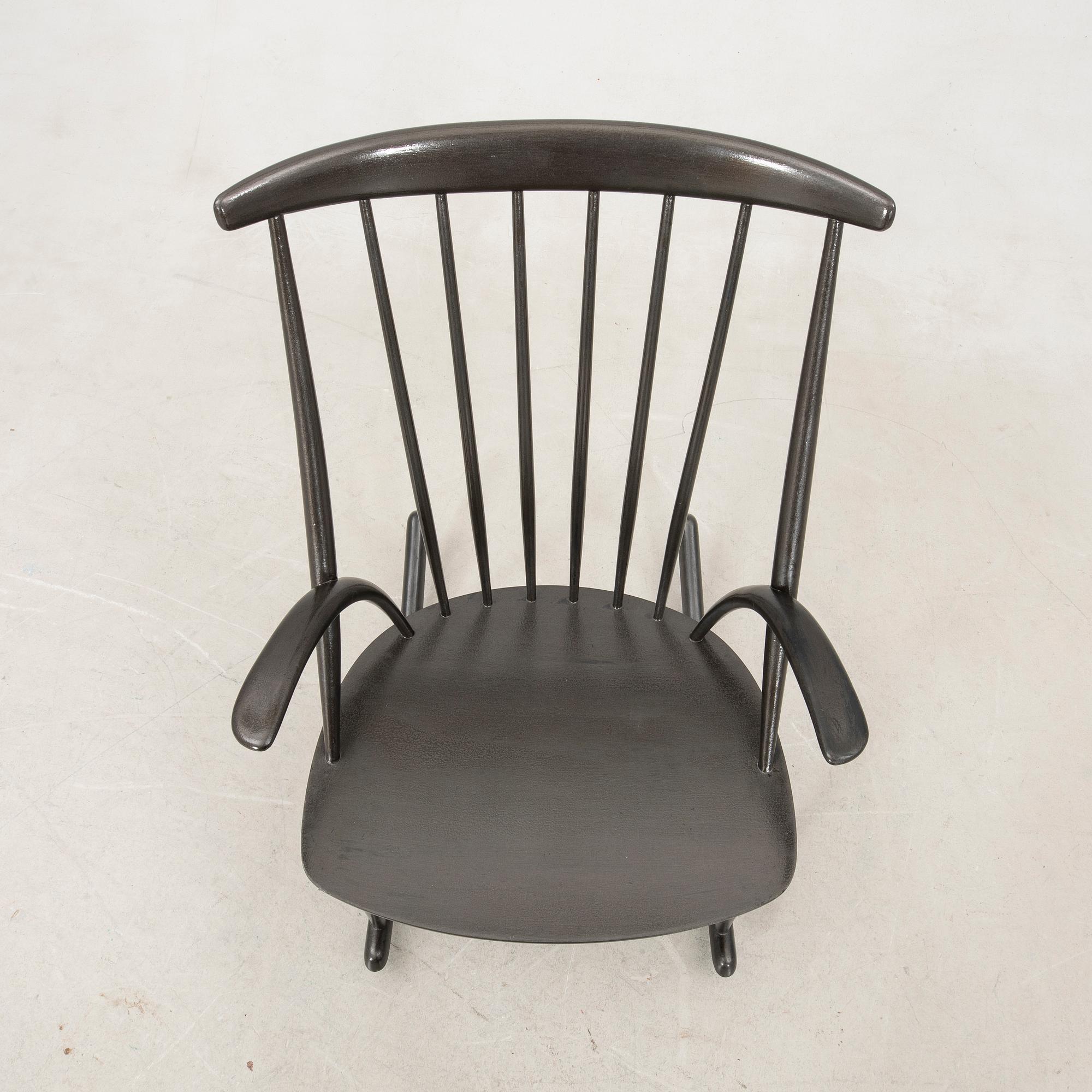 Illum Wikkelsø, rocking chair "Rocking Chair No. 3", Eilersen mid-20th century.