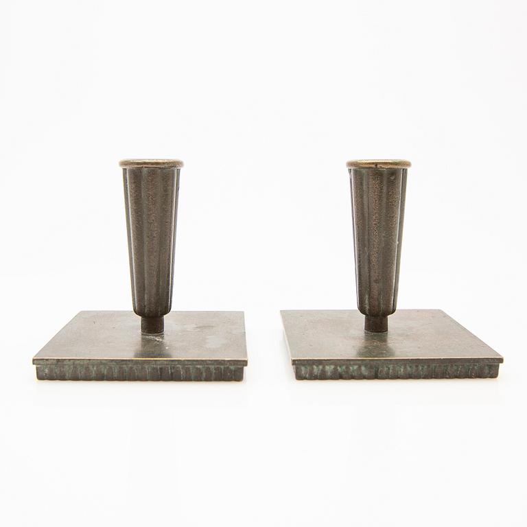 Ystad Bronze, desk set, 5 pieces, 20th century.