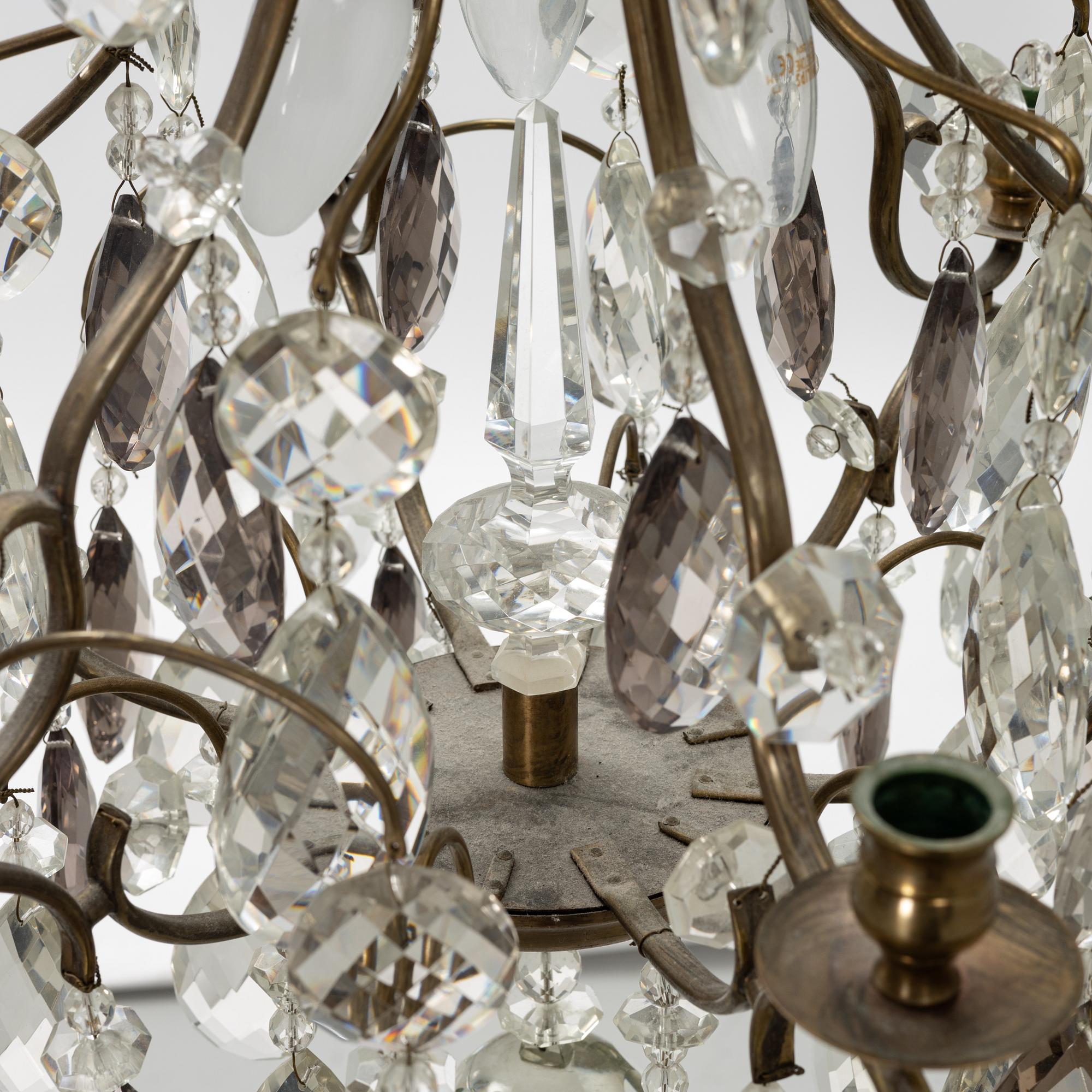 A Rococo style chandelier, first half of the 20th century.