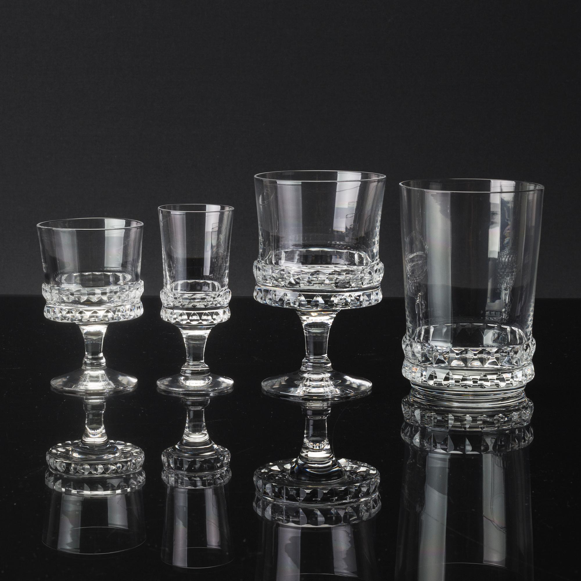A set of 48 pcs  glass service, later part of the 20th century.