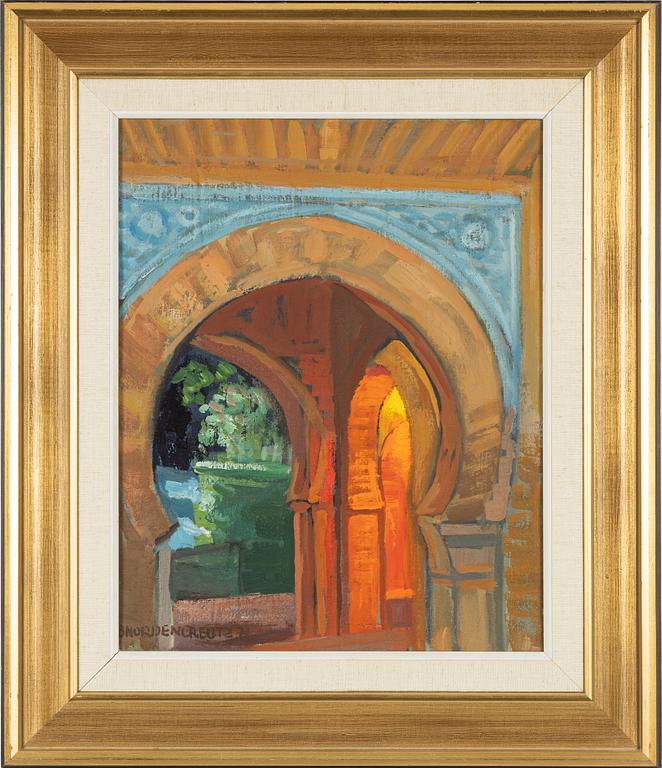 Brita Nordencreutz, oil on canvas, signed and dated -74 (?).