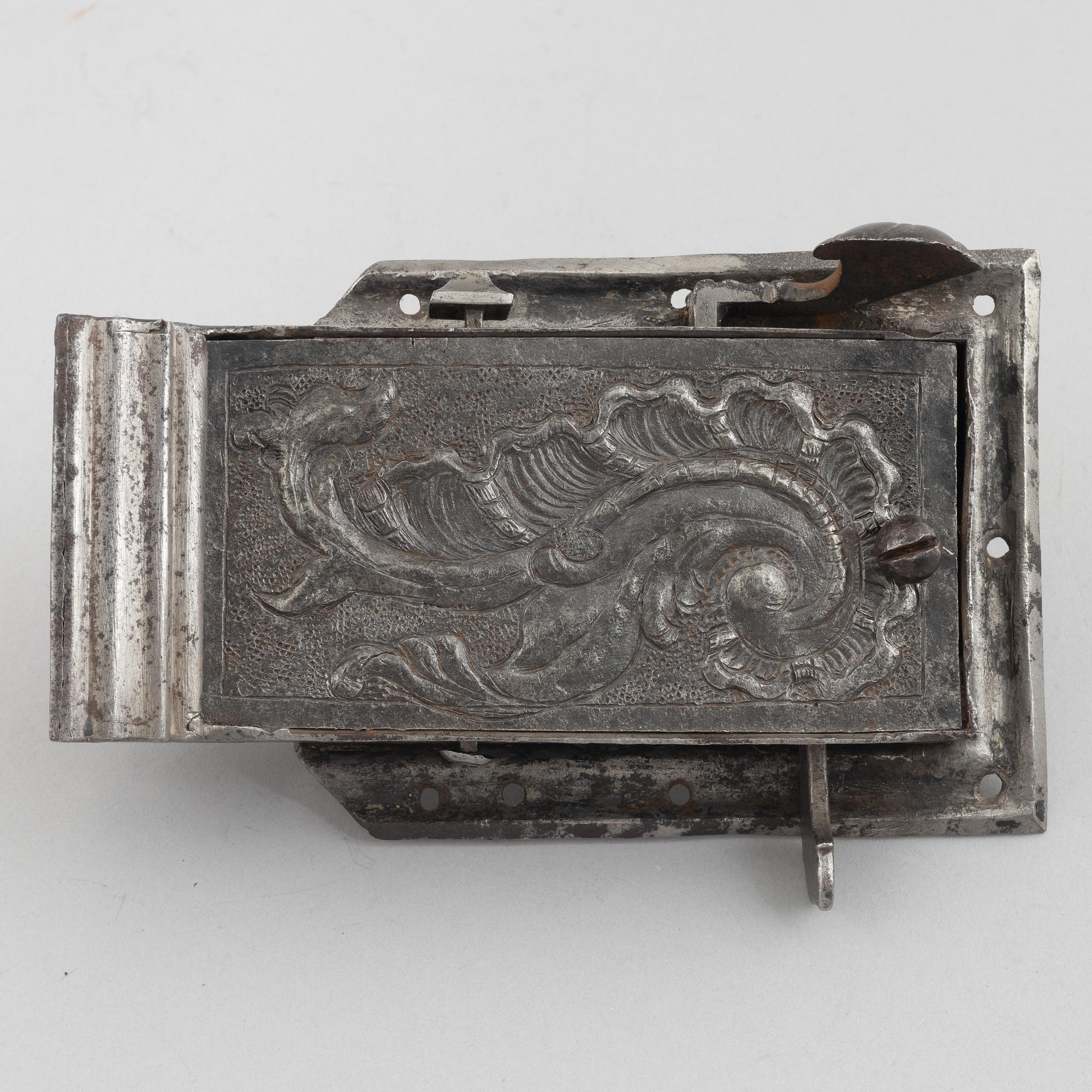 Lås, troligen Sverige, 1700-talets mitt, Rokoko.