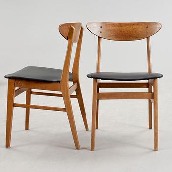 STOLAR, 6 st, Farstrup Möbelfabrik, Danmark, 1950/60-tal.