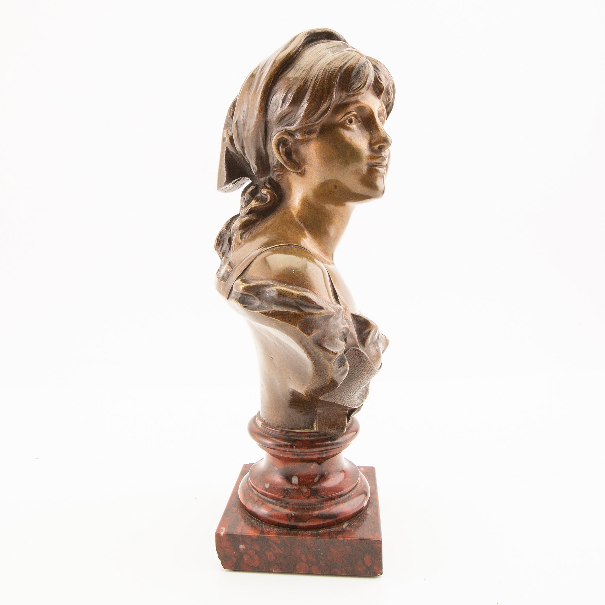 Mathurin Moreau, after sculpture, bears a signature, patinated bronze.