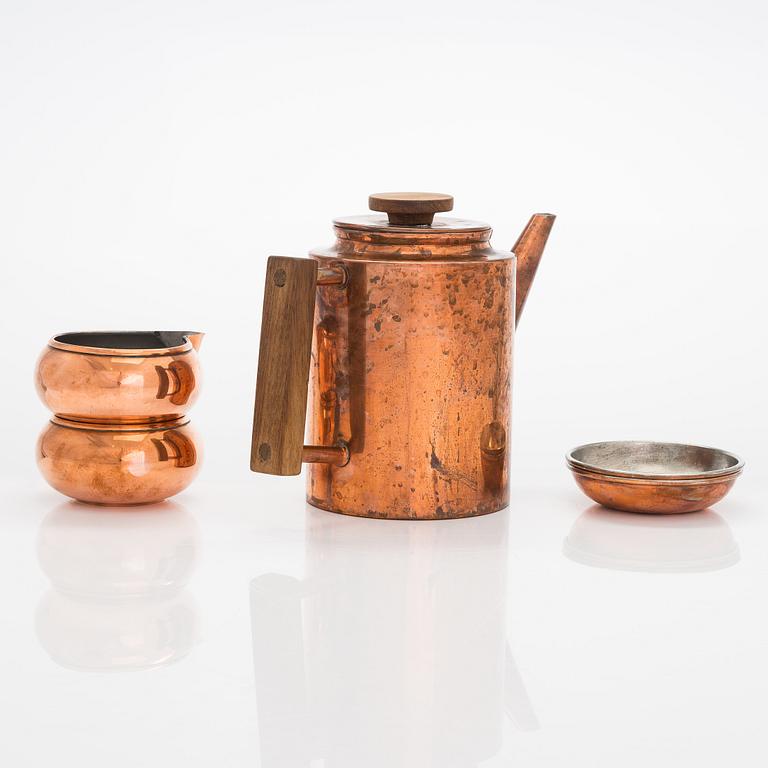 Maija Heikinheimo, a mid-20th-century 5-piece coffee set by Valaistustyö for Artek.