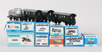 PARTI TÅGBANEDELAR, bl a Märklin H0-skalan.
