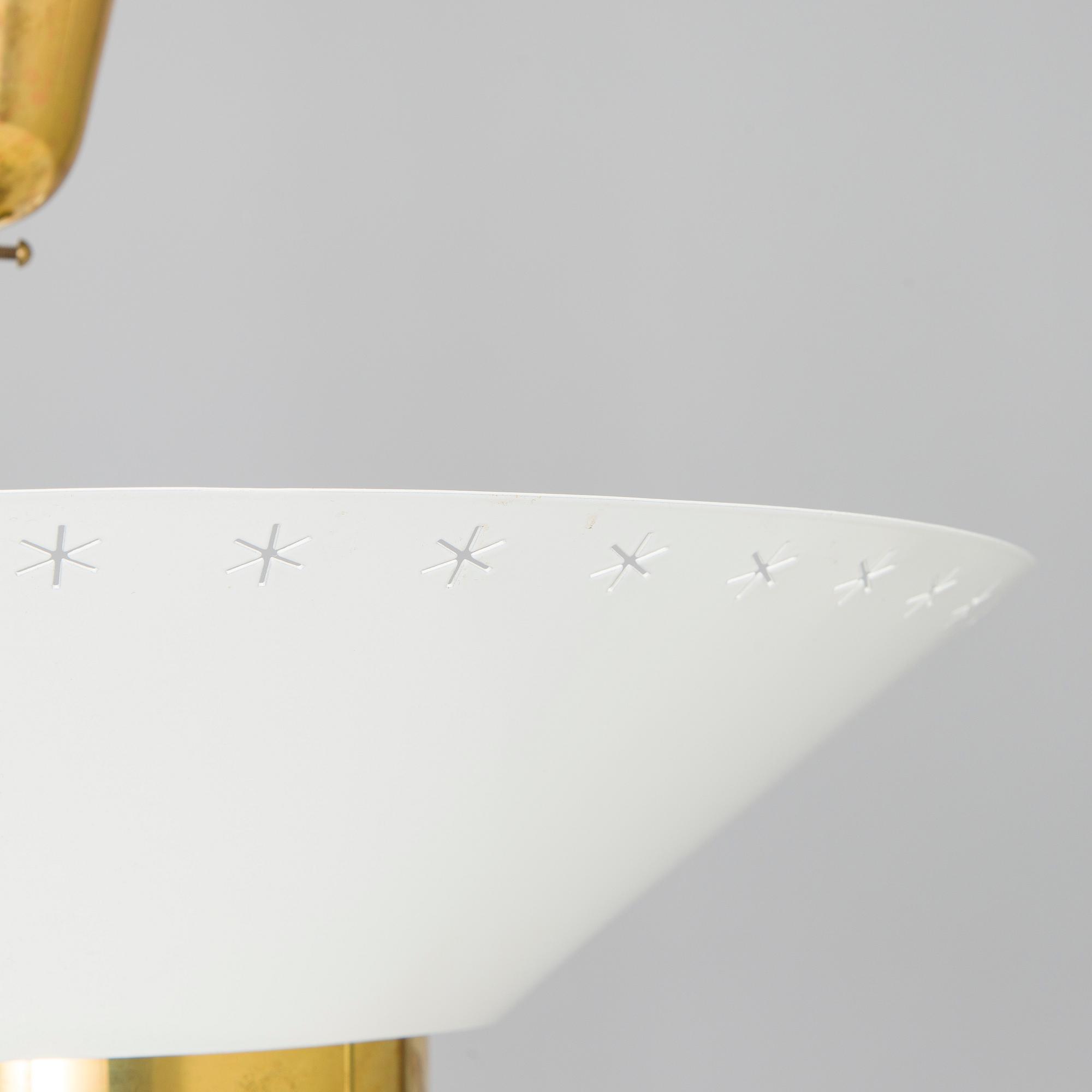 Paavo Tynell, a pair of ceiling lights, made to order, Taito, mid-20th century.