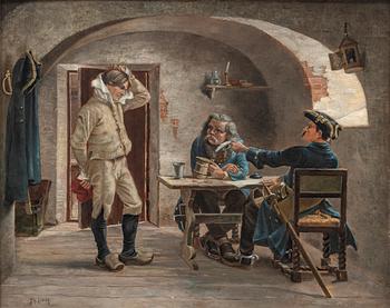 Gustaf Cederström, copy after, The Muster.